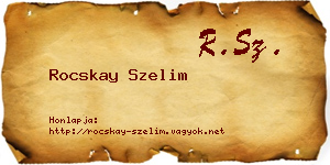 Rocskay Szelim névjegykártya